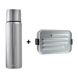 [SIGG] Gemstone Vacuum Bottle 750ml + Metal FoodBox Alu